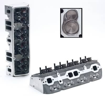 Dart Pro 1 Aluminum Cylinder Heads 11321112P Head, 1, Aluminum, Assembled, 64cc Chamber, 200cc Intake Runner, Chevy, 327, 350, 400, Each