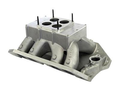 Dart Big Chief Box Ram Intake Manifolds 43144100 Manifold, Single Plane, Aluminum, Natural, Chevy, Dominator Flange, Chief, Rectangular, Each