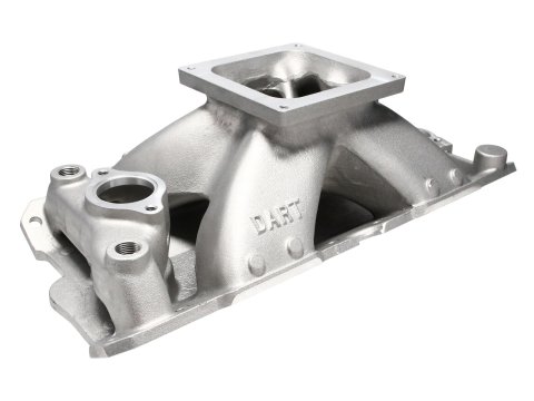 Dart Single Plane Intake Manifolds 42421000 Manifold, Plane, Aluminum, Natural, Dominator Flange, Chevy, Small Block, Each