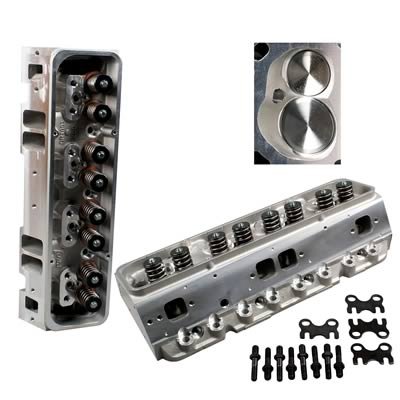 Dart Pro 1 Aluminum Cylinder Heads 11321111P Head, 1, Aluminum, Assembled, 64cc Chamber, 200cc Intake Runner, Chevy, 327, 350, 400, Each