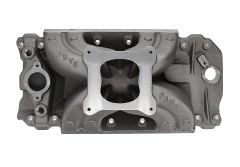 Dart Single Plane Intake Manifolds 41115000 Manifold, Plane, Aluminum, Natural, Square Bore Flange, Chevy, Rectangular Port, Tall Deck, Each