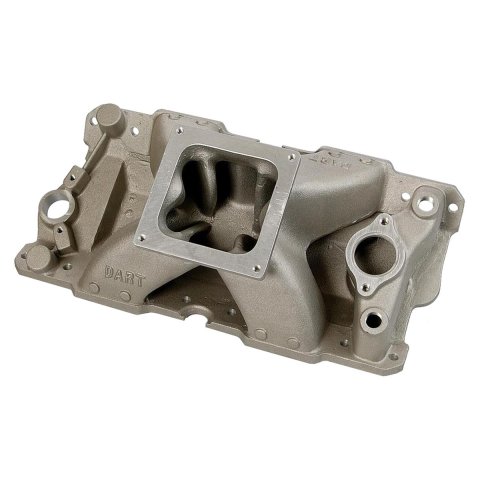 Dart Single Plane Intake Manifolds 42321000 Manifold, Plane, Aluminum, Natural, Dominator Flange, Chevy, Small Block, Each