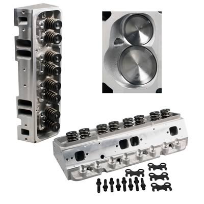 Dart Pro 1 Aluminum Cylinder Heads 11711143P Head, 1, Aluminum, Assembled, 64cc Chamber, 230cc Intake Runner, Chevy, 327, 350, 400, Each
