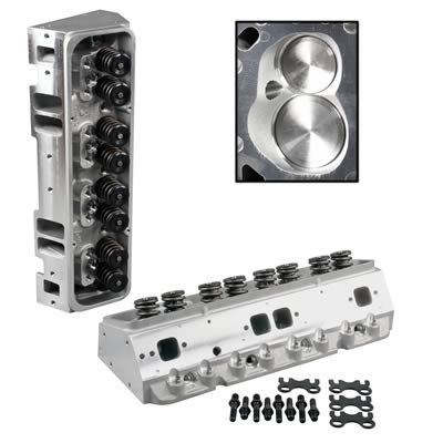 Dart Pro 1 Aluminum Cylinder Heads 11511123P Head, 1, Aluminum, Assembled, 64cc Chamber, 215cc Intake Runner, Chevy, 327, 350, 400, Each