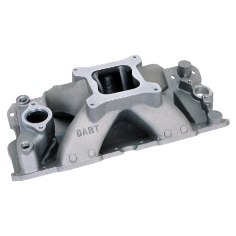 Dart Single Plane Intake Manifolds 42411001 Manifold, Plane, Aluminum, Natural, Square Bore, Chevy, Small Block, Each