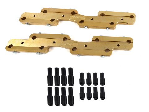 Dart Stud Girdles 64110001 Rocker Arm Girdle, Aluminum, Gold Anodized, 7/16 in.-20 Thread, Chevy, Big Block, Kit