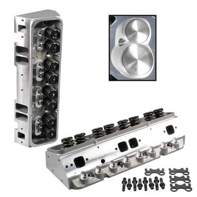 Dart Pro 1 Aluminum Cylinder Heads 11811143P Head, 1, Aluminum, Assembled, 72cc Chamber, 230cc Intake Runner, Chevy, 327, 350, 400, Each