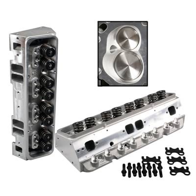 Dart Pro 1 Aluminum Cylinder Heads 11311112P Head, 1, Aluminum, Assembled, 64cc Chamber, 200cc Intake Runner, Chevy, 327, 350, 400, Each