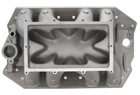 Dart Big Chief Box Ram Intake Manifolds 43144000 Manifold, Single Plane, Aluminum, Natural, Chevy, Dominator Flange, Chief, Oval, Each