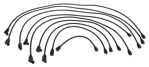 Taylor Spiro-Pro Spark Plug Wire Sets 74072 Wires, Spiro-Pro, 8mm, Black, 90/135 Degree Boots, Chrysler, Dodge, Plymouth, Big Block, V8, Set