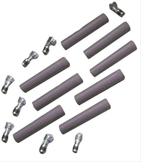 Taylor Spark Plug Boot and Terminal Kits 46083 Boots Terminals, Gray, Straight Boots, 8mm, Set of 8