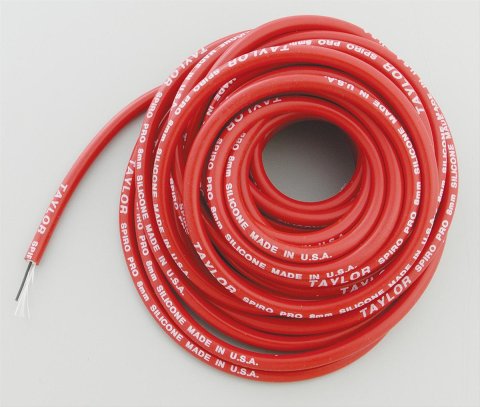 Taylor Spiro-Pro Spark Plug Wire Rolls 35271 Wire, Spiro-Pro, Spiral Core, 8.0mm, Red, 30 ft. Length, Each