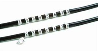 Taylor Cylinder Markers 41060 Wire Markers, Spark Plug, Plastic, White/Black, 8mm, Set of 16
