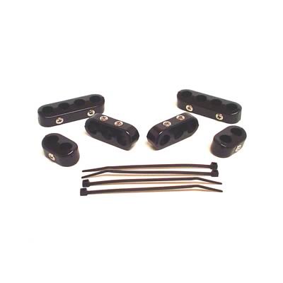 Taylor Clamp-Style Wire Separators 42709 Ignition Loom/Separator, Nylon, Black, 10.4mm, Set of 6