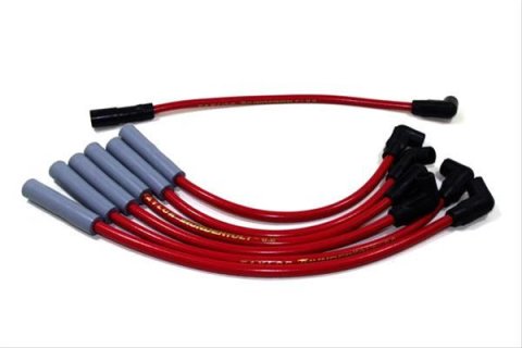 Taylor ThunderVolt 8.2mm Spark Plug Wire Sets for 1987-1990 CHEROKEE, COMANCHE, WAGONEER - 84248 Wires, ThunderVolt, Spiro-Wound, 8.2mm, Red, Straight Boots, Jeep, 4.0L, L6, Set