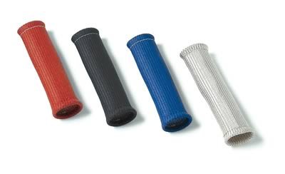 Taylor Space Age Boot Protectors 2571 Spark Plug Heat Shield, Age, 90-Degree, Fiberglass, Red, Each