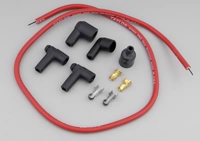 Taylor Coil Wire Kits 45429 Wire, Spiro-Pro, 8mm, Red, Male HEI/Female Socket, 90 Degree Boots, 36 in. Long, Kit