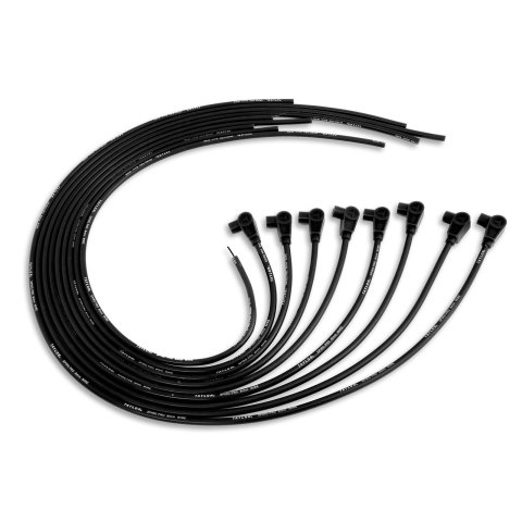 Taylor Spiro-Pro Spark Plug Wire Sets 73051 Wires, Spiro-Pro, 8mm, Black, 90 Degree Boots, Universal, L8/V8, Set