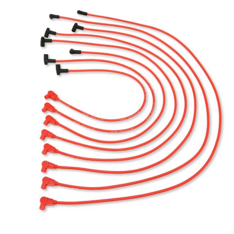 Taylor Spiro-Pro Spark Plug Wire Sets 74206 Wires, Spiro-Pro, 8mm, Red, 90 Degree Boots, Chevy, Small Block, Set