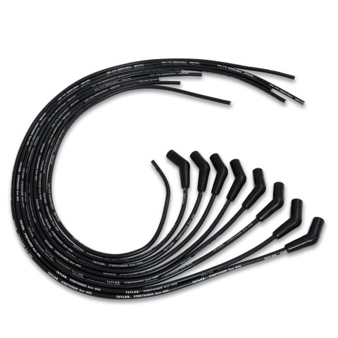 Taylor Street Thunder Spark Plug Wire Sets 50053 Wires, StreeThunder, Spiro-Wound, 8mm, Black, 135 Degree Boots, Universal, 8-Cylinder, Set
