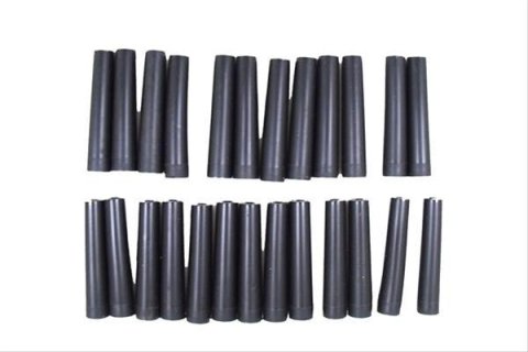 Taylor Replacement Spark Plug Boots 46203 Boots, Replacement, 180 degree Ends, Silicone, Black, 8mm, Set of 25