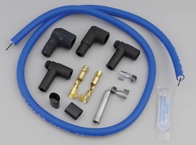 Taylor Coil Wire Kits 45969 Wire, 409, Spiral Core, 10.4mm, Blue, Male HEI/Female Socket, 90 Degree Boots, 36 in. Long, Kit