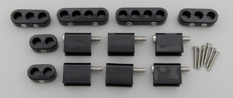 Taylor V8 Vertical Wire Loom Kits 42503 Ignition Loom/Separator, Vertical, Nylon, Black, 10.4mm, Kit