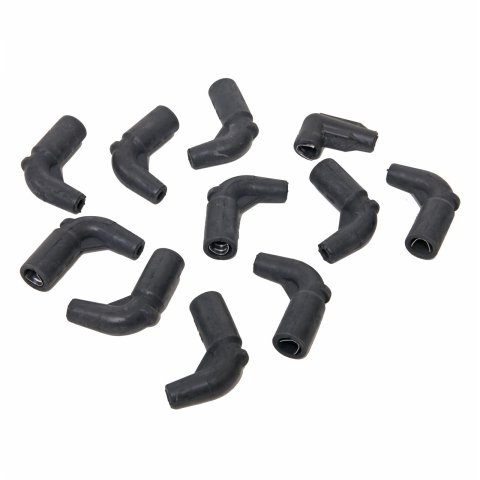 Taylor Distributor and Coil Boot Terminal Kits 46067 Boots And Terminals Kit, LT-1, 90 Degree, Black, Set of 10