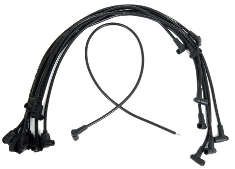 Taylor Spiro-Pro Race-Fit Spiro-Wound Core Spark Plug Wire Sets 76030 Wires, Race-Fit, 8mm, Black, 90 Degree Boots, Chevy, Small Block, Under Headers, Set
