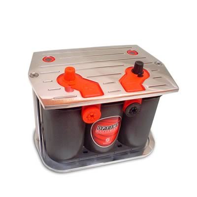 Taylor Billet Aluminum Optima Battery Trays 48220 Tray, Aluminum, Polished, Blue/Red/Yellow Top Type 34/78, Each