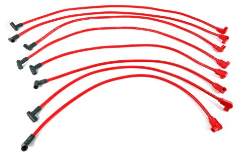 Taylor 409 Race-Fit Pro Race Spark Plug Wires 79230 Wires, Pro-Race, Spiro-Wound, 10.4mm, Red, 90 Degree Boots, Chevy, Small Block, V8, Set