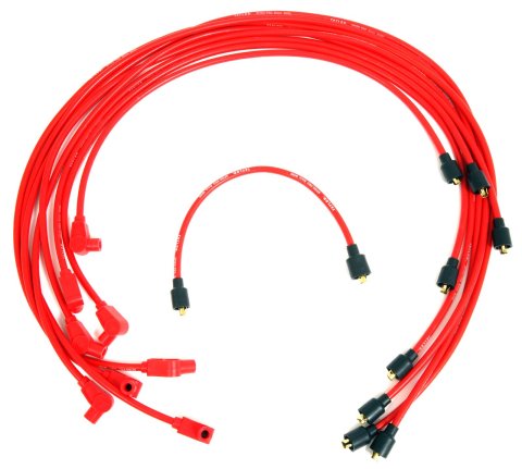 Taylor Spiro-Pro Spark Plug Wire Sets 74272 Wires, Spiro-Pro, 8mm, Red, 90/135 Degree Boots, Chrysler, Dodge, Plymouth, Big Block, V8, Set