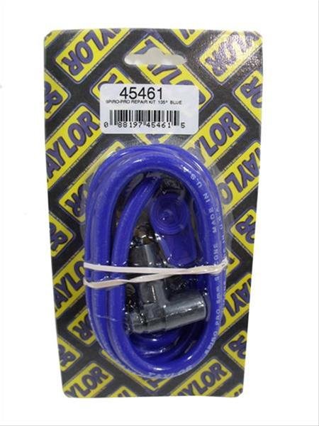 Taylor Spark Plug and Coil Wire Repair Kits 45461 Kit, Spiro-Pro, 8mm, 135 Degree Boots, Blue, Kit