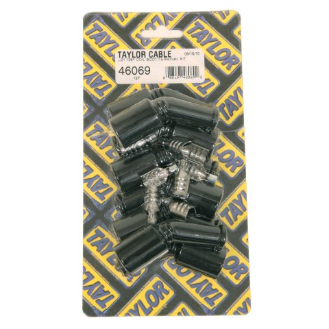 Taylor Spark Plug Boot and Terminal Kits 46069 Wire Connector; Coil And Kit; Wire Set; 45 deg; LT1/LS1; Black
