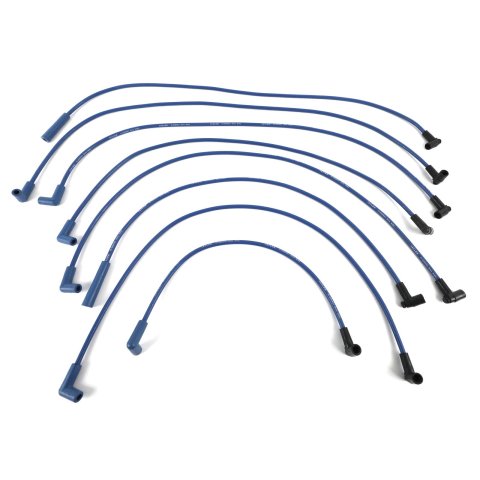 Taylor High Energy Spark Plug Wire Sets 64607 Wires, Hi-Energy, RFI Suppression, 8mm, Blue, 90/180 Degree Boots, GM, V8, Set