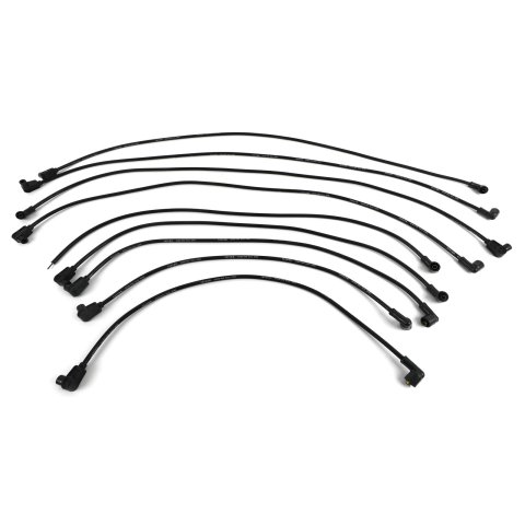 Taylor Spiro-Pro Race-Fit Spiro-Wound Core Spark Plug Wire Sets 76029 Wires, Race-Fit, 8mm, Black, 90 Degree Boots, Chevy, Small Block, Under Headers, Set