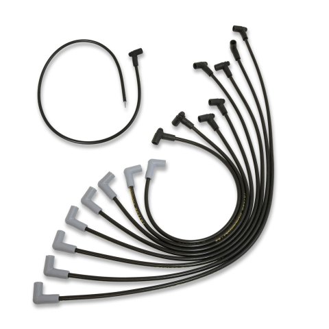 Taylor ThunderVolt 8.2mm Spark Plug Wire Sets 86032 Wires, ThunderVolt, Spiro-Wound, 8.2mm, Black, 135 Degree Boots, Chevy, Big Block, V8, Set