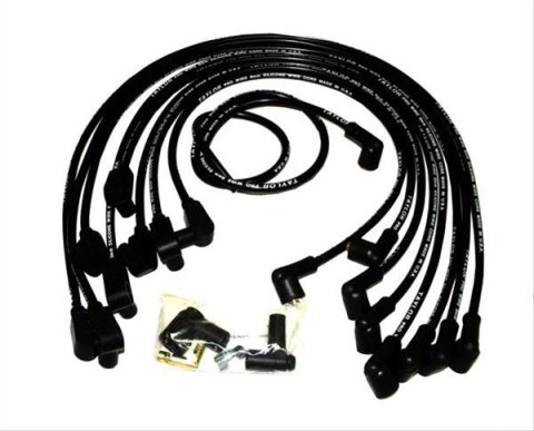 Taylor 409 Race-Fit Pro Race Spark Plug Wires 79014 Wire Sets, Race, Assembled, Spiral Core, Black Wire, 10.40mm Diameter, 135 degree Boots, 8-Cylinder, Set