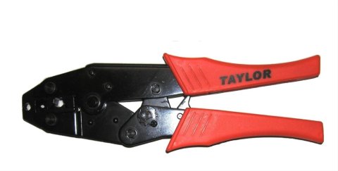 Taylor Professional Wire Crimping Tools 43400 Tool, Steel, Cushion Handle, Adjustable Ratchet Mechanism, Removable Crimping/Stripping Jaws, Each