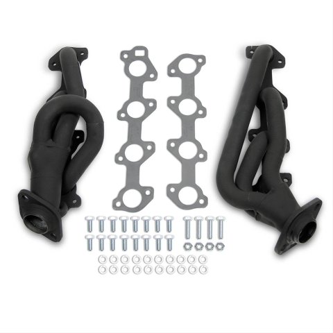 Flowtech Shorty Headers 91944FLT Headers, Shorty, Steel, Painted, Dodge, RWD, 4WD, 4.7L, Pair