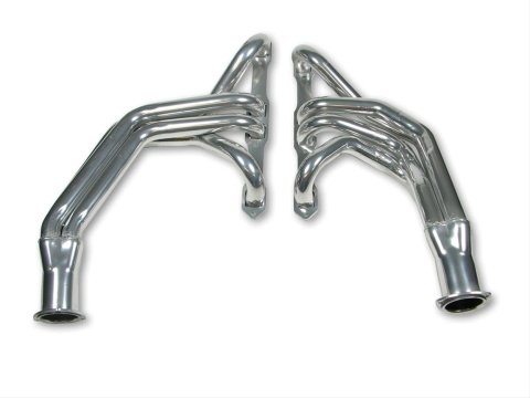 Flowtech Headers 33504FLT Headers, Long Tube, Steel, Ceramic Coated, Dodge, Plymouth, SUV, W, Series Pickup, 383, 400, 440, Pair