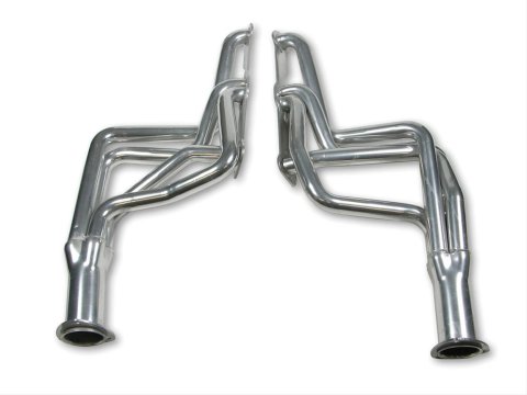 Flowtech Headers 31170FLT Headers, Long Tube, Steel, Ceramic Coated, Pontiac, 326-455, Pair