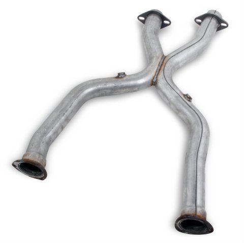 Flowtech X-Terminator Off-Road X-Pipes 12114YFLT Crossover Pipe, X-Pipe, Steel, Natural, Fits Long Tube Header, 2.5 in. Diameter, Ford, 4.6L, Kit