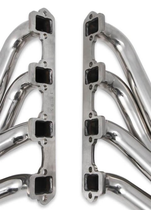 Flowtech SBF Turbo Headers 12168FLT Headers, Turbo, Down and Forward, Stainless Steel, Polished, 1 7/8 in. Primary, Ford, Small Block Windsor, Pair