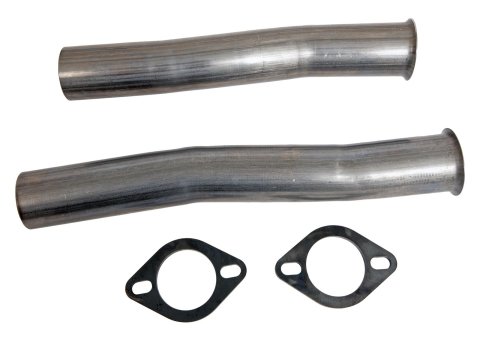 Flowtech Pro-Stang Starter Tubes 53609FLT Intermediate Pipes, Steel, Aluminized, 2.5 in. Outside Diameter, Ford, 5.0L, Pair