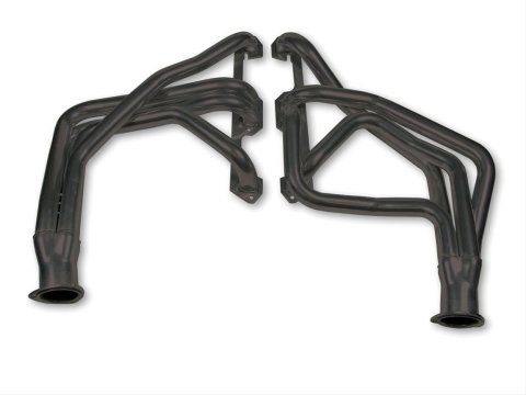Flowtech Headers 13500FLT Headers, Long Tube, Steel, Painted, Dodge, D, W, Series Pickup, 273, 318, 340, 360, RWD, 4WD, Pair