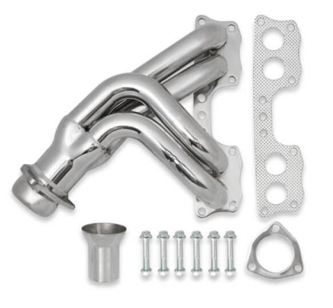 Flowtech Headers 19002FLT Headers, 4-1 One-Piece, Stainless Steel, Polished, 1 1/2 in. Primary, Toyota, Each