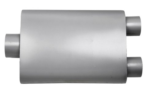Flowtech Afterburner Steel 3 Inch Muffler 50370FLT Muffler, Afterburner, in. Inlet/Dual 2 1/2 in. Outlet, Aluminized Steel, Chevy, Truck, Each
