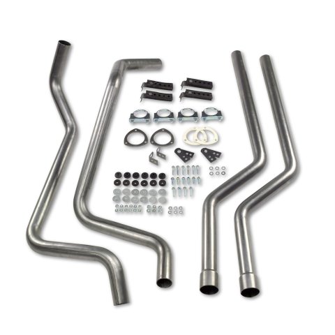 Flowtech Super Street Dual Exhaust Kits 51555FLT System, Street, Header-Back, Steel, Aluminized, Chevy, 305, 307, 350, Kit
