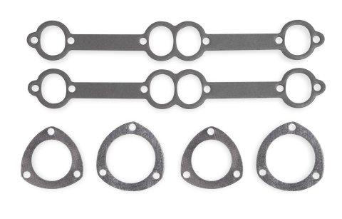 Flowtech Replacement Header Gasket Sets 99161FLT Exhaust Gaskets, Header, Fiber, Stock Port, Chevy, Small Block, Kit